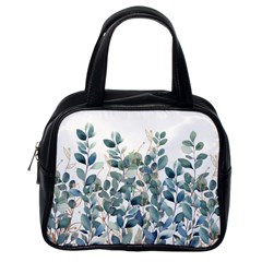 Green And Gold Eucalyptus Leaf Classic Handbag (one Side) by Jack14