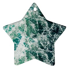 Blue Ocean Waves Ornament (star) by Jack14