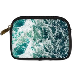 Blue Ocean Waves Digital Camera Leather Case by Jack14