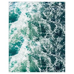 Blue Ocean Waves Drawstring Bag (small) by Jack14