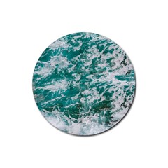 Blue Ocean Waves 2 Rubber Coaster (round) by Jack14
