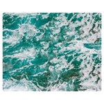 Blue Ocean Waves 2 Two Sides Premium Plush Fleece Blanket (Medium) 60 x50  Blanket Back