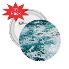Blue Crashing Ocean Wave 2 25  Buttons (10 Pack)  by Jack14