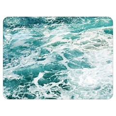 Blue Crashing Ocean Wave Two Sides Premium Plush Fleece Blanket (extra Small) by Jack14