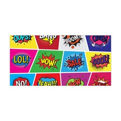 Pop Art Comic Vector Speech Cartoon Bubbles Popart Style With Humor Text Boom Bang Bubbling Expressi Yoga Headband by Amaryn4rt