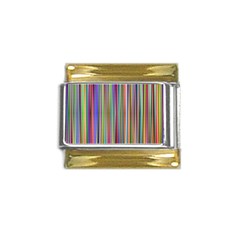 Striped-stripes-abstract-geometric Gold Trim Italian Charm (9mm)