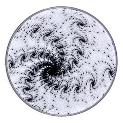 Fractal Black Spiral On White Wireless Fast Charger(white) by Amaryn4rt