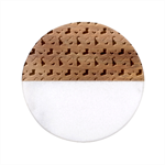 Christmas Template Advent Cap Classic Marble Wood Coaster (Round) 