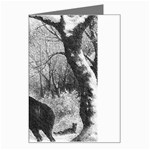 Stag-deer-forest-winter-christmas Greeting Card