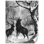Stag-deer-forest-winter-christmas Canvas 12  x 16 