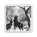 Stag-deer-forest-winter-christmas Memory Card Reader (Square)