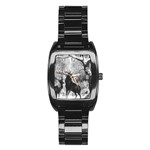 Stag-deer-forest-winter-christmas Stainless Steel Barrel Watch