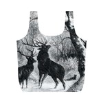 Stag-deer-forest-winter-christmas Full Print Recycle Bag (M)