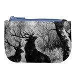 Stag-deer-forest-winter-christmas Large Coin Purse