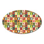 Pattern-christmas-patterns Oval Magnet