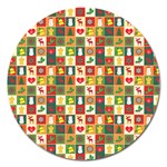 Pattern-christmas-patterns Magnet 5  (Round)