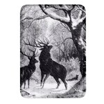 Stag-deer-forest-winter-christmas Rectangular Glass Fridge Magnet (4 pack)