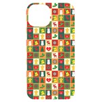 Pattern-christmas-patterns iPhone 14 Black UV Print Case