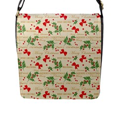 Christmas-paper-scrapbooking-- Flap Closure Messenger Bag (l) by Amaryn4rt