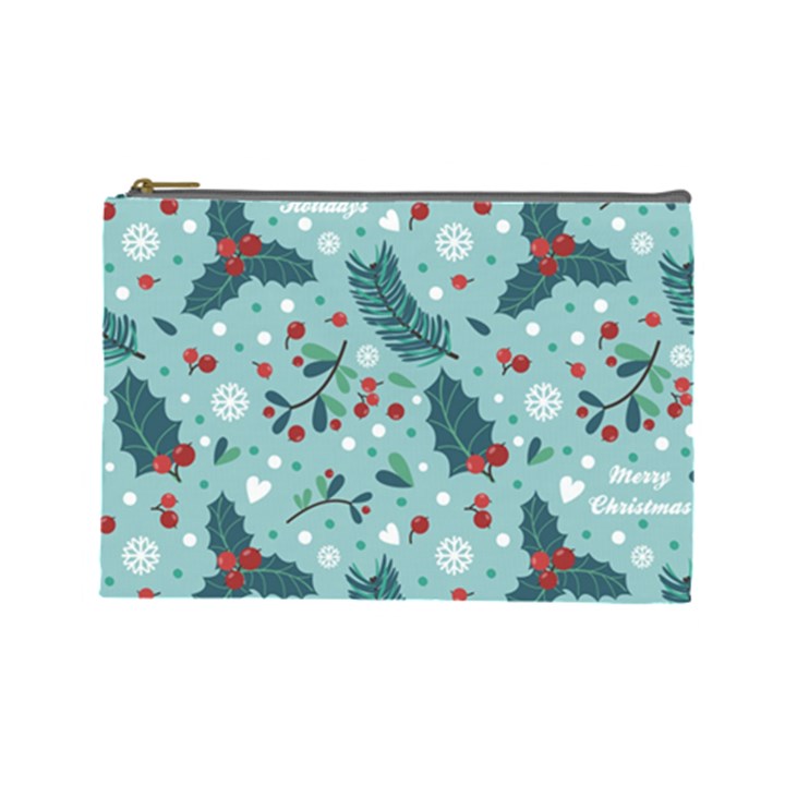 Seamless-pattern-with-berries-leaves Cosmetic Bag (Large)