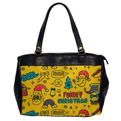 Colorful-funny-christmas-pattern Cool Ho Ho Ho Lol Oversize Office Handbag by Amaryn4rt