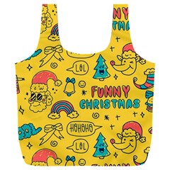 Colorful-funny-christmas-pattern Cool Ho Ho Ho Lol Full Print Recycle Bag (xxl) by Amaryn4rt