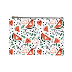 Seamless-vector-pattern-with-watermelons-mint Cosmetic Bag (large) by Amaryn4rt