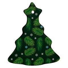 Leaves Snowflake Pattern Holiday Christmas Tree Ornament (two Sides) by Pakjumat