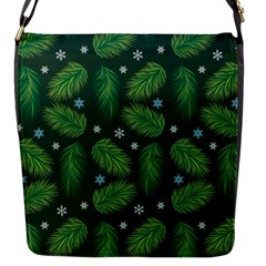 Leaves Snowflake Pattern Holiday Flap Closure Messenger Bag (s) by Pakjumat