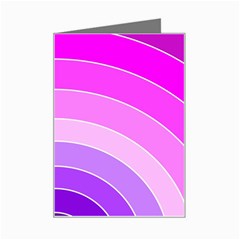 Pink Rainbow Purple Design Pattern Mini Greeting Card by Pakjumat
