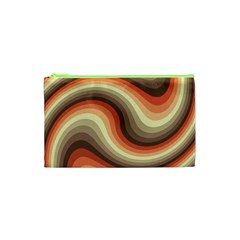 Twirl Swirl Waves Pattern Cosmetic Bag (xs) by Pakjumat