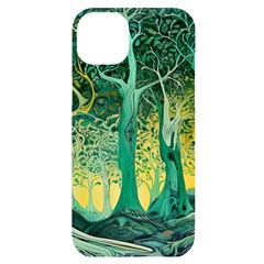 Nature Trees Forest Mystical Forest Jungle Iphone 14 Plus Black Uv Print Case by Pakjumat