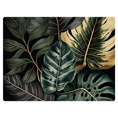 Tropical Leaves Foliage Monstera Nature Home Premium Plush Fleece Blanket (extra Small)