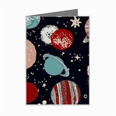 Space Galaxy Pattern Mini Greeting Card by Pakjumat
