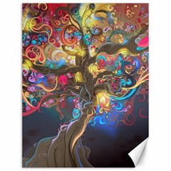 Psychedelic Tree Abstract Psicodelia Canvas 12  X 16  by Modalart