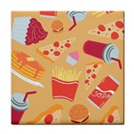 Fast Junk Food  Pizza Burger Cool Soda Pattern Face Towel