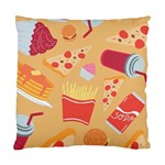 Fast Junk Food  Pizza Burger Cool Soda Pattern Standard Cushion Case (Two Sides)