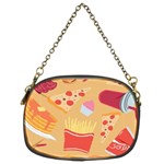 Fast Junk Food  Pizza Burger Cool Soda Pattern Chain Purse (Two Sides)