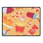 Fast Junk Food  Pizza Burger Cool Soda Pattern Two Sides Fleece Blanket (Small)