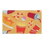 Fast Junk Food  Pizza Burger Cool Soda Pattern Banner and Sign 5  x 3 
