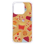 Fast Junk Food  Pizza Burger Cool Soda Pattern iPhone 14 Pro TPU UV Print Case