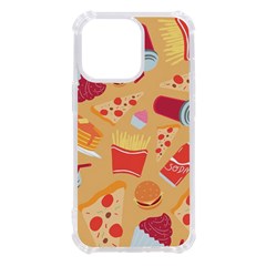 Fast Junk Food  Pizza Burger Cool Soda Pattern Iphone 13 Pro Tpu Uv Print Case by Sarkoni