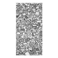 Food Doodle Pattern Shower Curtain 36  X 72  (stall)  by Sarkoni