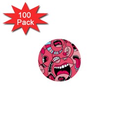 Big Mouth Worm 1  Mini Buttons (100 Pack)  by Dutashop