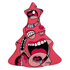 Big Mouth Worm Christmas Tree Ornament (two Sides)