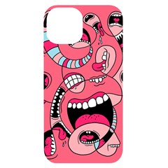 Big Mouth Worm Iphone 14 Black Uv Print Case by Dutashop