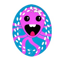 Bubble Octopus Copy Ornament (oval Filigree) by Dutashop