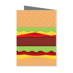 Cake Cute Burger Mini Greeting Cards (pkg Of 8) by Dutashop