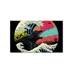 Retro Wave Kaiju Godzilla Japanese Pop Art Style Sticker (Rectangular)