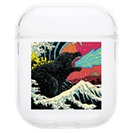 Retro Wave Kaiju Godzilla Japanese Pop Art Style AirPods 1/2 Case